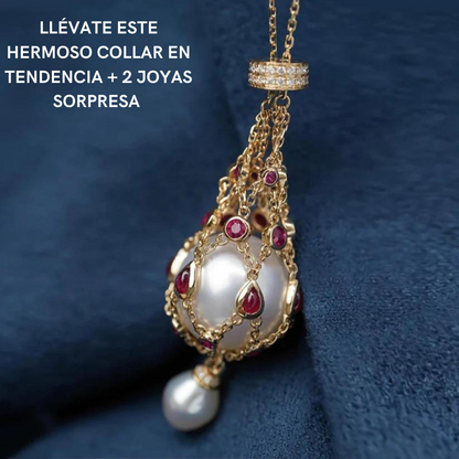 Oferta 3x1 |Collar "Perla de agua dulce" + 2 JOYAS SORPRESAS GRATIS